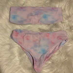 Tie Dye High Wasted Bikini